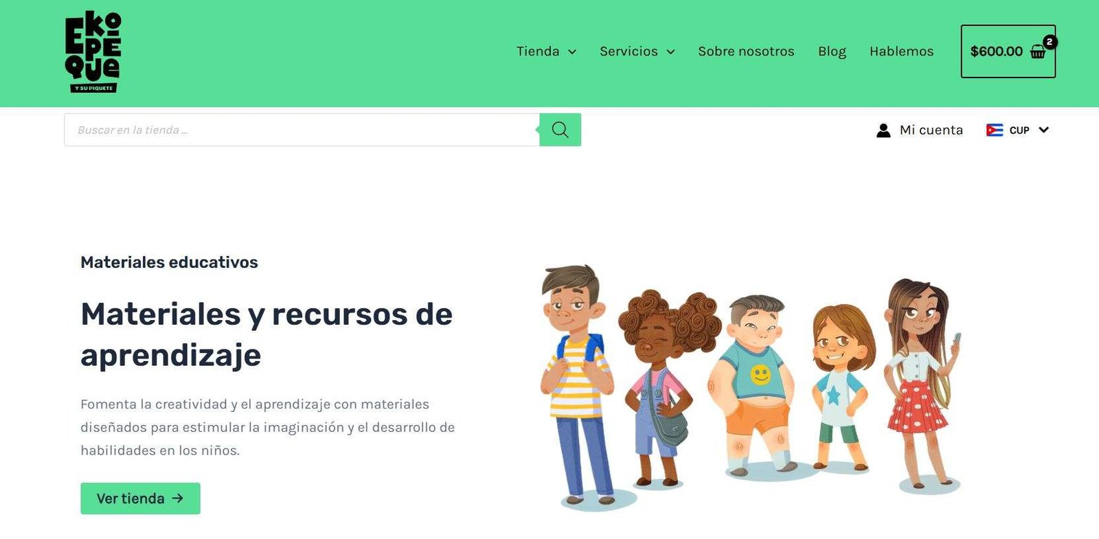 Ekopeque - Tienda online WooCommerce desarrollada por Frank García